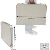 Opklapbare en in de hoogte verstelbare picknicktafel, 90 x 60 x 70 cm, licht, kofferformaat