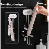 Stijltang, wandhouder, houder voor stijltang, krultang, metalen wandhouder, zonder boren voor stijltang, stijltang, stijltang, stijltang, zwart