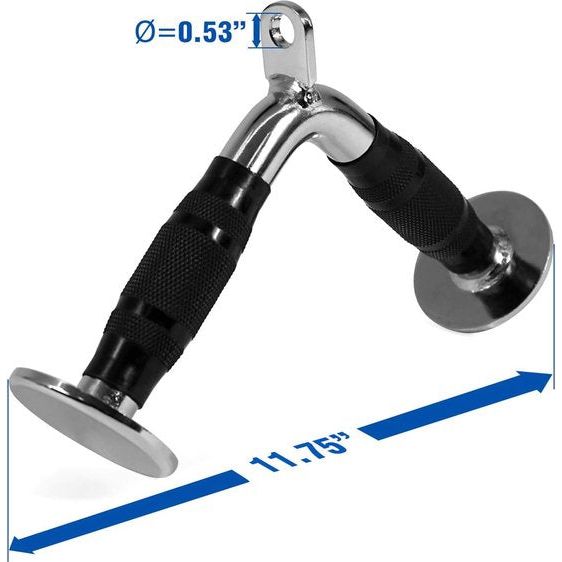 Machineaccessoires, uittrekbaar (optie): tricepstouw, afzonderlijke D-greep, V-vormige stang en roterende rechte staaf.