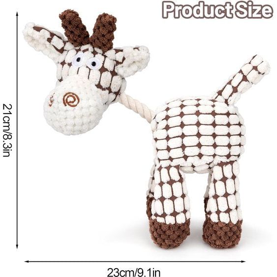 Touwtrekken Pluche Hondenspeelgoed Interactief Hondenspeelgoed tegen verveling Piepend Zacht Kauwen Katoen Gevuld Onverwoestbaar voor Kleine Middelgrote Huisdieren Puppy's Schapen Wit