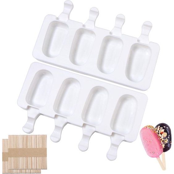 IJsvormen - siliconen vormen, BPA-vrije cake - ijslolly, bakvorm, popsicle mallen set, ijsvorm-cake, pop-ijs, lolly mould om zelf dessertvorm te maken