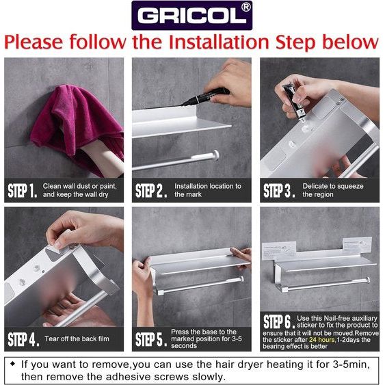 Keukenrolhouder, wandhouder voor papieren rollen, keukenhanddoekhouder met ruime weefseldispenserrollen, zonder boren, voor keuken en badkamer (zilver)