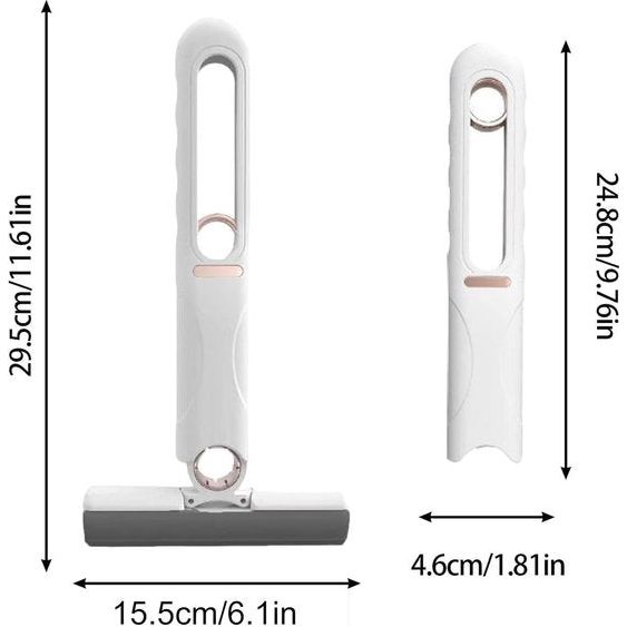 Desktop Reiniging Mini Mop met 3 reservekoppen Draagbare Squeeze Mop Handwasbare Desktop Reiniging Draagbare Opvouwbare Squeeze Mop Spons Mop voor ramen, vloer, muur, auto