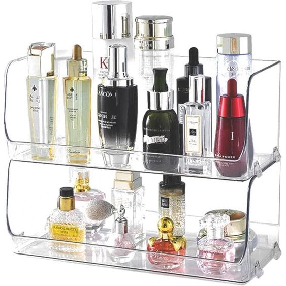 Make-up opbergdoos Make-up Organizer Opslag Clear Organizer Parfum Display Stand Toilettas Organizer voor Badkamer Kleedkamer Kaptafel Houder