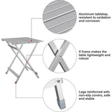 Campingtafel,50,5 x 47 x 59,5 cm (b x h x d)