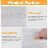 10 stuks 3D zelfklevende ophanging, waterdichte muurstickers, witte baksteen, ophanging, muurophanging, schuim voor slaapkamer, woonkamer, tv-muur, huisdecoratie (38,5 cm x 35 cm)