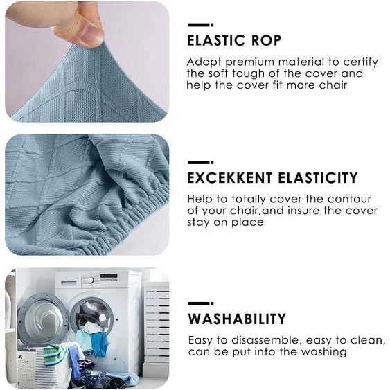 Universele stoelhoezen: geschikt voor de meeste stoelmaten, rughoogte (60-65 cm); zitlengte (45-55 cm); zitbreedte (41-51 cm) 6