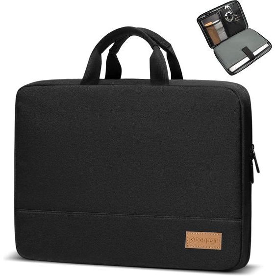 Laptophoes, tas, 17, 17,3 inch, TSA, laptoptas, beschermhoes, sleeve, waterdicht, met 4-laagse bescherming, computerdraagtas