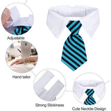 4 stuks huisdierstropdas verstelbare huisdieren hond kat stropdas formele huisdier stropdas strepen mode halsband kostuum stropdas kraag voor kleine honden en katten (4 kleuren, S)