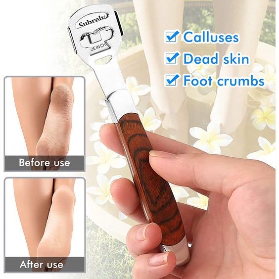 Pedicure eeltscheermesset, eeltverwijderaar, professionele voetschraper met voetvijlkop + 20 vervangende mesjes voor voetverzorging