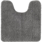 Badmat, wc-mat, voetmat, hal, 1 stuk, U-vormig, decoratiemat, antislip, absorberend, voor woonkamer, badkamer, toilet, 45 x 45 cm, grijs