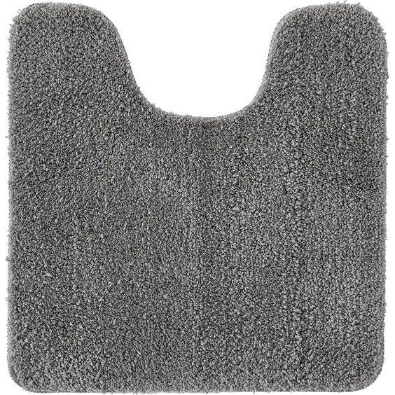 Badmat, wc-mat, voetmat, hal, 1 stuk, U-vormig, decoratiemat, antislip, absorberend, voor woonkamer, badkamer, toilet, 45 x 45 cm, grijs