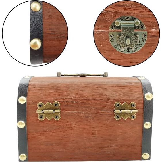 Hoogwaardige materialen: vintage houten schatkisten zijn handgemaakt door timmerlieden van hoogwaardig hout