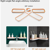 Shower Shelf Corner Shower Shelf No Drilling 180 Degree Rotation Shower Shelf for Hanging Long Lasting Adhesion Suitable for Kitchens and Bathroom Accessories 1 Piece White