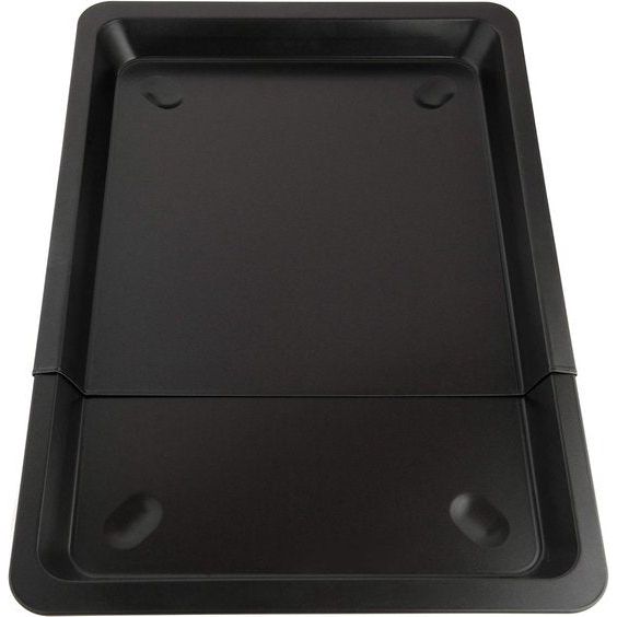 Uitschuifbare bakplaat / zwarte universele ovenplaat van hoogstaand staal / dubbele antiaanbaklaag / ovenplaat verstelbaar van 37-52 cm