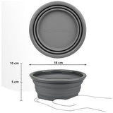 2 x siliconen kom, campingservies, picknick, X-Bowl, wandelen, trekking, bergbeklimmen, rugzak, outdoor, opvouwbaar, 2 x grijs