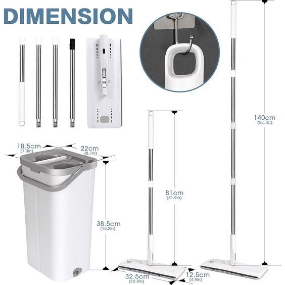 Mopset,2-in-1 schoonmaakemmer