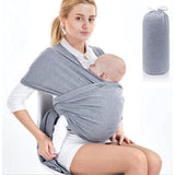 Draagdoek voor baby's, hoogwaardige babybuikdrager, elastische draagdoek voor pasgeborenen en peuters tot 15 kg, 100% zacht biologisch katoen voor mannen en vrouwen (lichtgrijs)