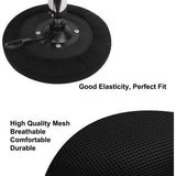 Stool Cover, Round Protective Covers for Stools, Washable, Easy Care, Breathable and Durable, for 26-38 cm Round Stool Diameter (Black, 2)