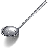 Roestvrijstalen skimmer, Berglander metalen zeef, keukenskimmer voor kookgerei met antiaanbaklaag, antiaanbaklaag en hittebestendig, vaatwasmachinebestendig, gemakkelijk schoon te maken