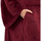 Deken met mouwen en voetenzak, fleece, microvezel, zachte fleecedeken, dagdeken, tv-deken om aan te trekken, cadeau voor vriendin