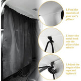 Auto-privacygordijnen Autoscheidingsgordijnen 100 x 180 cm Afneembare autogordijnen Zwart autogordijn Achterverduisteringsgordijn Autogordijnen voor auto Zijruit Reizen Kamperen