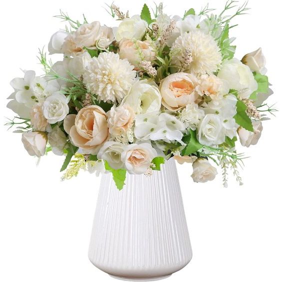 Kunstbloemen, 2 stuks kunstpioenen neppioen voor decoratie, zijden pioenrozen, bloemstukken, middenstukken, tafel voor thuisfeest, bruiloftsdecoratie