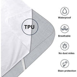 waterdichte matrasbeschermer - waterproof mattress protector ademende matrasbeschermer - breathable mattress protector anti-allergische matrasbeschermer - anti-allergenic mattress protector katoen - cotton 90 x 200 cm - 90 x 200 cm