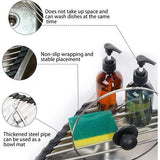 gootsteenorganizer voor servies is gemaakt van hoogwaardig 201 roestvrij staal, dat sterk belastbaar, niet gemakkelijk te vervormen of te breken, duurzaam en roestvrij