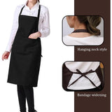 2 stuks kookschort, keukenschort, verstelbaar model, waterdicht, grillschort, heren en dames, keuken, restaurant, café, keukenschort, zwart