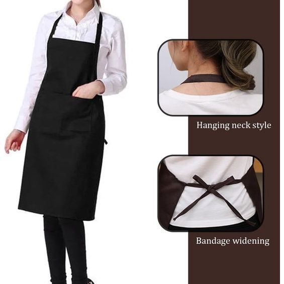 2 stuks kookschort, keukenschort, verstelbaar model, waterdicht, grillschort, heren en dames, keuken, restaurant, café, keukenschort, zwart