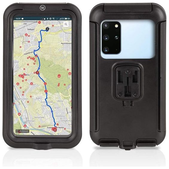 Case Universele mobiele telefoon fietshouder waterdicht voor smartphone 5,0-6,7 inch compatibel met motorhouder (afneembaar, displaybescherming, 360 graden)