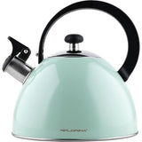 Brilloi Kettle (2 Litres) Stainless Steel Tea Kettle Whistling Kettle with Bakelite Handle I Scratch-Resistant I Kettle for Induction Hobs, Gas Hobs and Electric Hobs I Colour: Mint