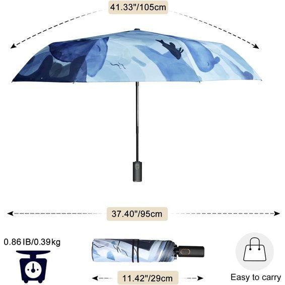 Paraplu, parasolparaplu, UV-bescherming voor buiten, automatisch opvouwbare paraplu voor dames, winddicht, regendicht, mini-paraplu, zakparaplu's met 8 ribben voor volwassenen en kinderen, reisparasol