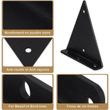 Set van 4 plankbeugels driehoek 14 cm zwevende ijzeren wandplank metalen open planken voor handwerk Vertaling: Set van 4 driehoekige plankbeugels van 14 cm, zwevende ijzeren wandplank, metalen open planken voor handwerk.