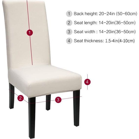 Stoelhoezen, set van 4 of 6 stuks, door stretchaandeel universeel te gebruiken, afneembare stoelovertrek, beschermhoes, voor thuis, in de eetkamer, maar ook voor een moderne bruiloft, decoratie hotel, restaurant