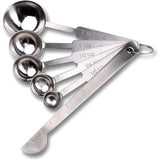 10-delige set maatlepel en maatbeker van roestvrij staal met meetliniaal gegraveerde meetwaarden stapelbaar