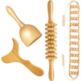 4-in-1 massageroller maderotherapie set anti-cellulitis massageapparaat hout lymfedrainage massage Gua Sha rug massageapparaat set pijnverlichting en ontspanning