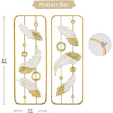 Set van 2 wandsculpturen vierkante wanddecoratie metalen wanddecoratie decoraties 3D metalen afbeeldingen moderne kunstwerken voor thuis woonkamer eetkamer slaapkamer keuken gang, type 3