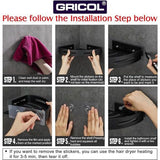 Hoekplank, douchemand, doucheplank, zonder boren, doucheplank, ruimte-aluminium, met 4 haken, doucheplank, badkamerrek met sticker, badkamerrek voor badkamer en keuken, 2 etages, zwart