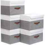 Opbergdozen met deksels, 3-pack, opvouwbare opbergbak met handvat, voor het, 45x30x30cm