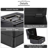 waterdichte doos met sleutelslot, draagbare mini draagbare kluis stalen petty afsluitbaar contant geld munt sieraden veiligheidsbox geldcassette kluis handvat huishoudelijke