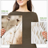 Moderne posterset – foto's woonkamer decoratie slaapkamer – Pampas Wild Reeds Beach Rose Beige fotowand zonder lijst (4 x A4 | 2 x A5) W16