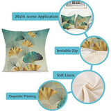 Kussensloop 40 x 40 cm, set van 4 outdoor kussens, sierkussens, linnen kussenhoezen, geometrisch patroon, kussenhoezen voor bank, woonkamer, sierkussen, 40 x 40 cm