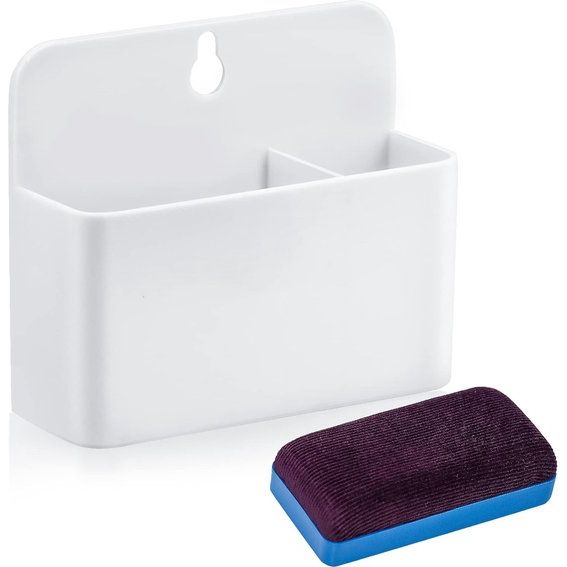 Magnetische markeerhouder, whiteboard, pennenhouder, magnetische markeerhouder met whiteboardspons voor het opbergen van pennen aan magneetwanden