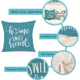 Cushion Cover 40 x 40 cm, Set of 4, Outdoor Cushion Decorative Linen Cushion Covers Geometric Pattern Cushion Covers for Sofa Living Room Decorative Cushion 40 x 40 cm, A023