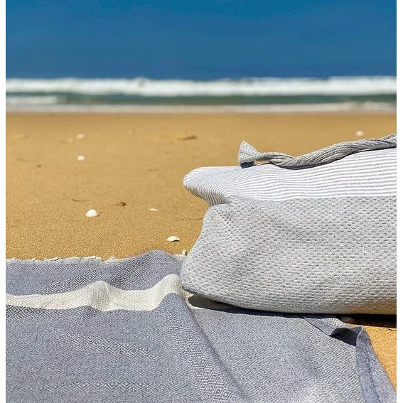 XXL 8x Fouta strandhanddoek, handdoek, saunahanddoek, badhanddoek, hamamdoek, cadeauset, extra groot, licht, 100 x 200 cm (kleuren: babyink-hemelsblauw-zalm-cappuccino-kaki-jeansblauw-koraal-aqua)