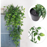 Pakket van 3 kunstmatige hangplanten met potten 63cm 78cm 80cm Kunstplanten Vine Kunstmatige hangende klimopplanten Binnen in potten voor thuis, binnen en buiten