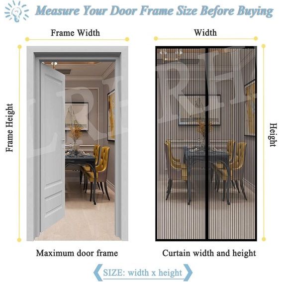 Magnetisch vliegengaas, insectenbescherming, vliegengordijn, muggennet voor balkondeur, terrasdeur, automatisch sluiten, zonder boren