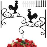 2 stuks hangende mand beugel outdoor planthaken, hangende mand haken, cock metalen tuin hangende haken muur plant hanger beugels voor hangende planten lantaarns vogelvoeders